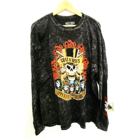 Guns N' Roses Long Sleeve Men X-Large Graphic Gray T-Shirt - 100% Cotton NWOT - Picture 1 of 15